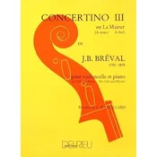 BREVAL:CONCERTINO NO.3, A-DUR CELLO AND PIANO
