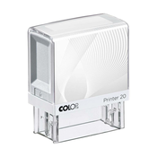Štampiljka Colop Printer 20, belo-belo ohišje-vaš odtis v ceni (38x14mm)