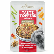 Applaws Dog Taste Toppers in Broth govedina, fižol, sladki krompir in paprika 85 g