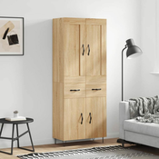 Greatstore Visoka komoda sonoma hrast 69,5x34x180 cm inženirski les