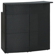 Vrtni barski stol crni 120 x 55 x 110 cm od poliratana