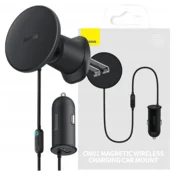 BASEUS BASEUS MAGNETNI AVTODRŽALO Z USB-A POLNILOM ZA TELEFON 15W 25W