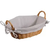 Kesper Pletena košara za kruh ovalne oblike z ročajem 30x21 cm, plastična