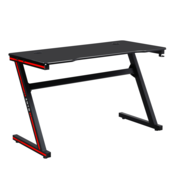 Gaming miza/računalniška miza, črna/rdeča, MACKENZIE 120 cm