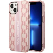 Karl Lagerfeld Karl Lagerfeld ovitek za iPhone 14 Plus Mono Vertical Stripe, roza