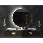 tulup.si Ovalno ogledalo z led osvetlitvijo Topla svetloba 58x100 cm