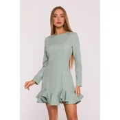 Made Of Emotion Womans Mini dress with ruffles at the hem - mint green