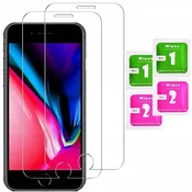 shumee 2x kaljeno zaščitno steklo za Apple iPhone 7/8 SE | 2-paket