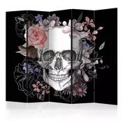 artgeist Paravan Skull And Flowers I, 5-Delni, Dvostranski