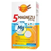 Natural Wealth 5 Magnezij 375 mg + B + C, 20 šumečih tablet