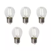 Komplet 5 LED žarnic E27 P45 senzor mraka 3W 250 lm 3000K