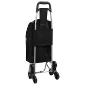 vidaXL vidaXL Nakupovalni Voziček z Orodjem za Vzpon Črna 38 L, (22094824)