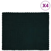 vidaXL Dežnik iz umetnega zajčjega krzna 4 pcs Temno zelena