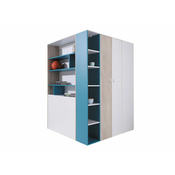 Kutna garderoba Omaha H120 Bijela, Tirkiz, Hrast, 190x135x135cm, Porte guardarobaVrata garderobe: Klasicna vrata
