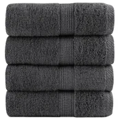 Vidaxl Premium brisače za pranje SOLUND 4 kosi antracitne barve 30x30 cm 600 g/m2