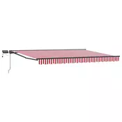 Rucni okvir tende s LED-ima Crvena, Bijela, Antracit 4,5 × 3 m