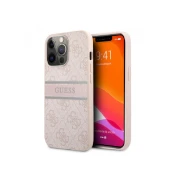 GUESS Stripe Maska za telefon iPhone 14 Pro PU 4G, Roze