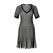 Liu Jo Pletena obleka Maglia črna/bela