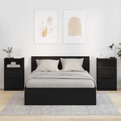 Nocni ormarici 2 pcs Crna 40 x 30 x 467 cm Konstruirano drvo
