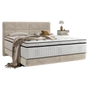 Esposa POSTELJA BOXSPRING 160 cm x 200 cm , tekstil bež