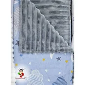 Bubamara037 Pokrivac za bebe Oblacici, Plavo-Sivi