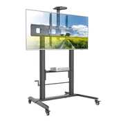 Techly ICA-TR230, Multimedijalna kolica, Crno, Ravni paneli, 120 kg, 132,1 cm (52), 2,79 m (110)