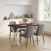vidaXL Jedilna miza z naravno robom 90 x 55 x 75 cm