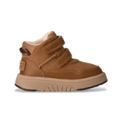 UGG unisex za otroke. 1171194T Rennie rjavi usnjeni gležnjarji (27.5), Rjava, Ravna stran, Velcro, Priložnostno, otroška moda