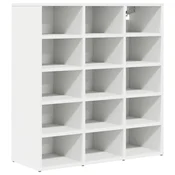 Vidaxl omara za čevlje Bela 77,5 x 30 x 83,5 cm Konstruiran les