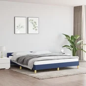 shumee vidaXL Posteljni okvir z vzglavjem, brez vzmetnice, 160x200 cm, oblazinjen s tkanino