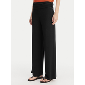 Emporio Armani Hlače iz tkanine EW004075 AF20240 UC001 Črna Regular Fit