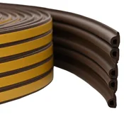 vidaXL Samolepilni tesnilni trak za okna Rjava 9 x 6 mm 50 m EPDM pena