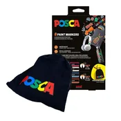 Posca set markerjev PC - 3M/ PC- 5M - z bombažno vrečko POSCA II (8 kosov)