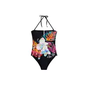Desigual Enodelne kopalke Tropical  kraljevo modra / oranžna / roza / črna