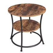 shumee Majhna temno rjava okrogla klubska mizica BEGRYF 56x56x55