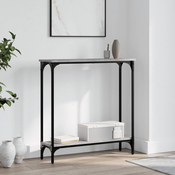 vidaXL Konzolna mizica siva sonoma 75x22,5x75 cm inženirski les