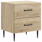 vidaXL vidaXL Nočna omarica Sonoma hrast 43 x 34,5 x 47,5 cm Inženirski les, (5000209932)