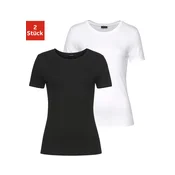 LASCANA Majica črna / bela