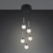 Trio Lighting LED-visoka svetilka Calista, kromirana, premer 31 cm, kovina/steklo, 5 žarnic - Dnevna soba/jedilnica - Sodobni - krom, prozorno, belo