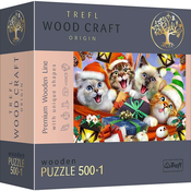 Trefl - Puzzle Christmas kitties wooden - 500 kosov