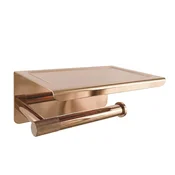 Držalo za toaletni papir s polico 6613 Modern Copper