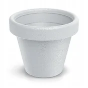 Prosperplast Plastični cvetlični lonček z okroglim pokrovom, bel, 39 cm Origina