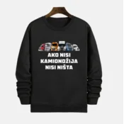 MAFIMI Muški duks Ako nisi kamiondžija nisi ništa, Crni