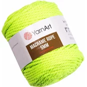 Yarn Art Macrame Rope 5 mm 5 mm 85 m 801 Neon Yellow Vrvica