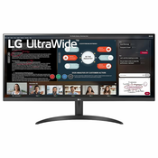 LG 34WP500-B UltraWide Monitor, 34, IPS, FHD 2560x1080@75Hz, 21:9, 5ms, Crni
