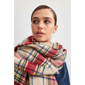 Trendyol Womens Multicolored Checkered, Soft Textured Scarf