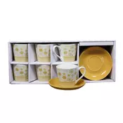 Set šoljica za kafu RXG-N25708A, Porcelan, 180ml, 6 komada, Žuti