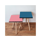 Hanah Home Sklapajuci Stocic 2 Komada 2SHP448 - Pink
