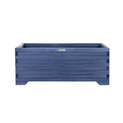 shumee Lesen sadilnik Greenspot 100x35x40cm za teraso, balkon in vrt - Masiven lesen sadilnik - Velik vrtni sadilnik iz lesenih hlodov za rože, zelišča, grmičevje - Barva lesa Antracit