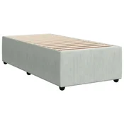 Vidaxl Posteljni okvir brez vzmetnice svetlo siv 90x200 cm žamet